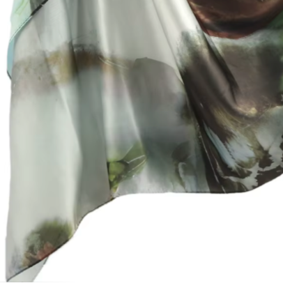 Premium Printed Chiffon Hijab Scarf - Mint Mist