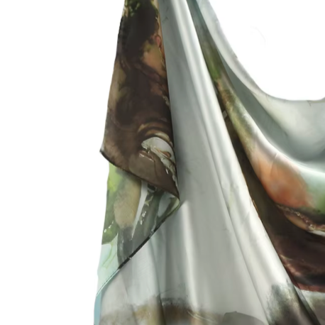 Premium Printed Chiffon Hijab Scarf - Mint Mist